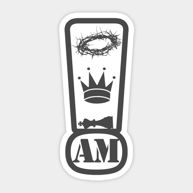 King above kings Sticker by L3vyL3mus